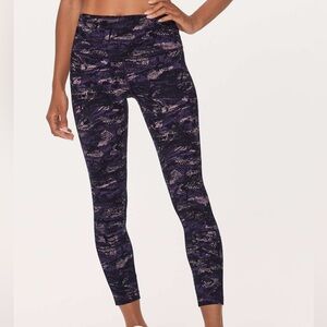 Lululemon Align Pant 25” Purple and Black  Women’s Size 6